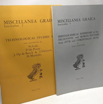 Miscellanea graeca - fasciculus: 1-2-3-4-5-7-8 (fascicul 6 manquant) - titre des fascicules en description. Mussche Spitaels Gale Vlietlinck Mountjoy ...