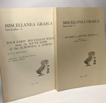 Miscellanea graeca - fasciculus: 1-2-3-4-5-7-8 (fascicul 6 manquant) - titre des fascicules en description. Mussche Spitaels Gale Vlietlinck Mountjoy ...
