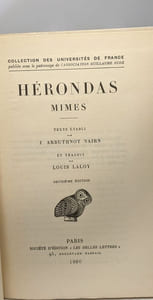 Hérondas - Mimes - 2e éd. - collection des universités de France