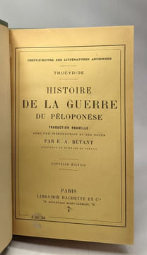 Histoire de la guerre du Péloponèse - 8e édition traduction nouvelle avec une introduction et notes par E.-A. Bétant. Thucyide