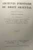 Archives d'Histoire du droit orientale - TOME IV. Pirenne Jacques