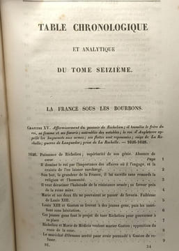Histoire des français - TOME SEIZIEME - la France sous les Bourbons (1626-1650). J.C.L. Simonde De Sismondi