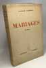 Mariages / édition 1936. Plisnier Charles