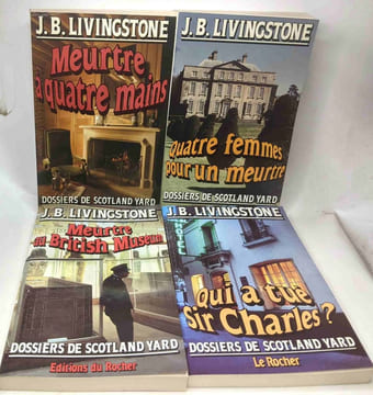 11 Livres de Linvingstone: Quatre femmes pour un meurtre + Meurtre à quatre mains + Qui a tué Sir Charles? + Meurtre au British Museum + Le Secret de ...