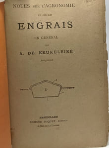 Notes sur l'agronomie et sur les engrais en général