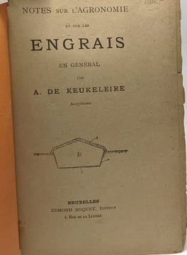 Notes sur l'agronomie et sur les engrais en général. A. De Keukeleire