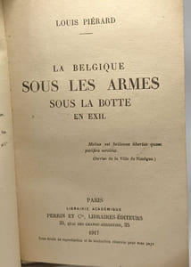 La Belgique sous les armes sous la botte en exil