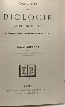 Biologie animale. Abeloos M