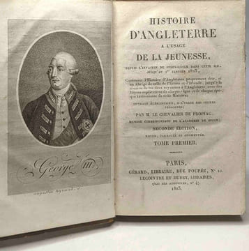 Histoire d'Angleterre à l'usage de la jeunesse depuis l'invasion de Jules-César dans cette île jusqu'au 1er Janvier 1823 - TOME PREMIER --- seconde ...