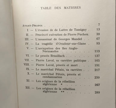 Les grands dossiers de l'histoire contemporaine : Général de Lattre Pierre Pucheu Georges Mandel Oradour Jersey Robert Brasillach Pierre Laval ...