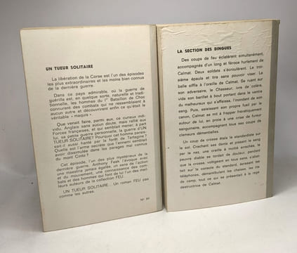 La mort à sang pour sang + Le bal du 15 Août + Le section des dingues + Un tueur solitaire - 4 livres Collection "Feu". Feek Anthony
