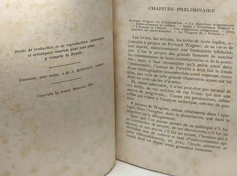 Le Wagner de "Parsifal". Orné de planches hors-texte reproduisant les Décors et Costumes créés pour les représentations de "Parsifal" données à ...