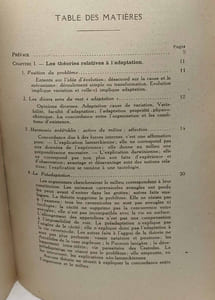 L'adaptation et l'évolution / bibliothèque de synthèse scientifique