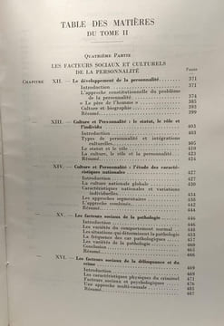 Psychologie sociale - TOME PREMIER: Motivation et psychologie différentielle + TOME SECOND: Personnalité et interation sociale / Bibliothèque ...