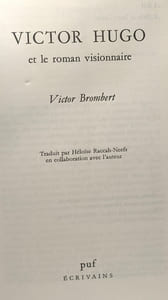 Victor Hugo et le roman visionnaire