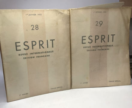 Esprit - revue internationale édition française - 3e Année tirage spécial - 6 numéro: 26-27-28-29-30-31 entre 1934 et 1935. Collectif