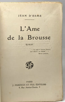 L'âme de la brousse. D'Esme Jean
