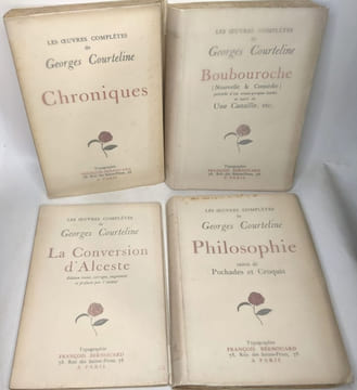 Les oeuvres complètes de Georges Courteline - 14 volumes (voir description complète): Théâtre I à II + III à IV + V bibliographie complète + Madelon ...