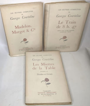 Les oeuvres complètes de Georges Courteline - 14 volumes (voir description complète): Théâtre I à II + III à IV + V bibliographie complète + Madelon ...