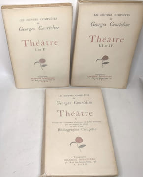 Les oeuvres complètes de Georges Courteline - 14 volumes (voir description complète): Théâtre I à II + III à IV + V bibliographie complète + Madelon ...