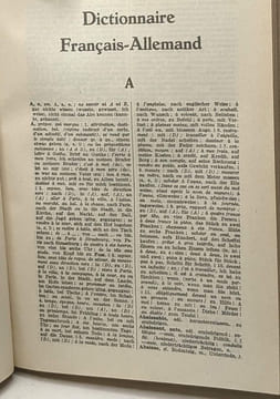 Deutsch-Französisches und Französisch-Deutsches Wörterbuch für Literatur Wissenschaft und Leben. K. Rotteck G. Kister Joseph Denis