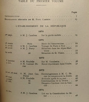 Correspondance 1870-1924 - TOME 1 - l'établissement de la répuglique; le protectorat tunisien; la régence en Espagne; La Turquie d'Abd Ul Hamid. ...
