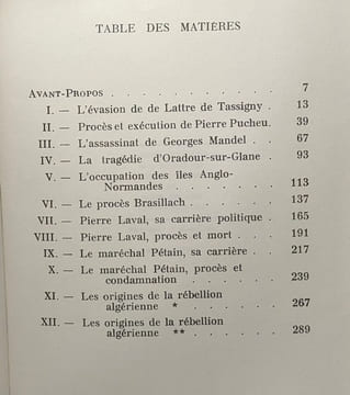 Les grands dossiers de l'histoire contemporaine : Général de Lattre Pierre Pucheu Georges Mandel Oradour Jersey Robert Brasillach Pierre Laval ...