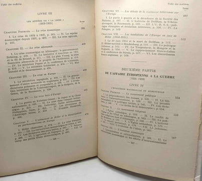 De l'affaire éthiopienne à la guerre (1936-1939) - TOME DEUX - La faillite de la paix (1918-1939) - peuples et civilisations histoire générale XX - 3e ...