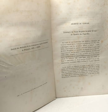Inventaire du fonds Borghèse au point de vue de l'Histoire des Pays-Bas - archives du Vatican. Abbé Alexandre Pasture