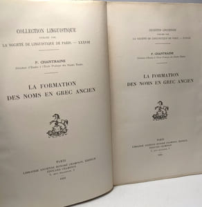 La formation des noms grecs ancien / Collection Linguistique - société de linguistique de Paris XXXVIII