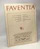Faventia - 9/2 departament de classiques facultat de Lletres 1987. Mayer M. (director)