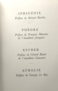Les Génies du théâtre français - Racine TOME I II et III (voir description complète) - La Thébaïde; Alexandre le Grand; Andromaque; Les plaideurs; ...
