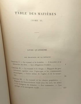 Histoire des institutions monarchiques de la France sous les premiers capétiens (987-1180) - 2e édition - TOME PREMIER ET SECOND. Achille Luchaire