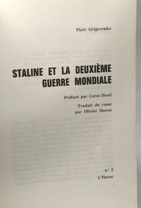 Staline et la deuxième guerre mondiale - Théorie et Stratégie