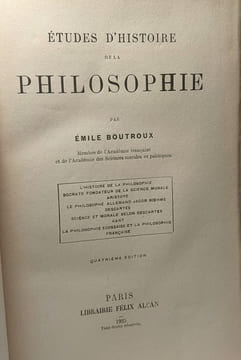 Études d'Histoire de la Philosophie / Bibliothèque de philosophie contemporaine - 5e édition. Boutroux Émile