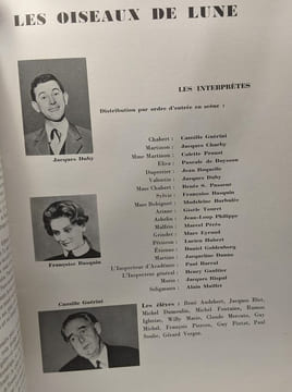 Fémina-théâtre --- les oiseaux de lune - septembre 1956. Collectif
