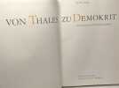 Von Thales zu Demokrit - Frühe Griechische denker. Fritz Jürss