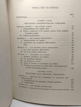 Les équations différentielles de la technique - cours de mathématiques appliquées de l'école polytechnique de l'Université de Lausanne / Bibliothèque ...