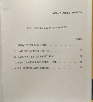 Contes de mon chalet - illustrations de Romain Simon. Bonzon Paul-Jacques