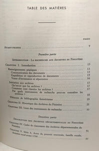 Guide des archives du finistère
