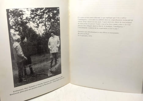 Bulletin de la Krishnamurti Foundation Trust Ltd. (traduction française) - 7 numéros édités entre 1994 et 1997: n°66-68-69-70-71-72-73. Association ...