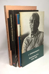 Krishnamurti: The Man the Mystery & the Message + On relationship + Washington D.C. Talks 1985 + The network of thought + Questioning Krishnamurti --- 5 livres