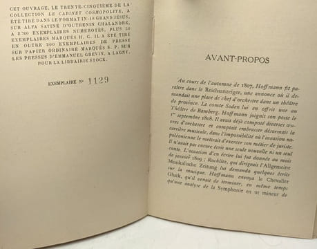 Nouvelles musicales - avant-propos de André Coeuroy traduit par Alzir Hella et Olivier Bournac. e.T.A. Hoffmann