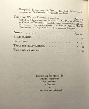 Philippe de Champaigne - sa vie et son oeuvre (Bruxelles 1602 Paris 1674). A. Mabille De Poncheville