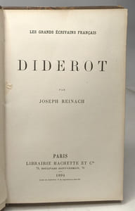 Diderot / les grands écrivains français