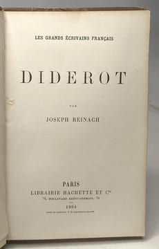 Diderot / les grands écrivains français. Reinach Joseph