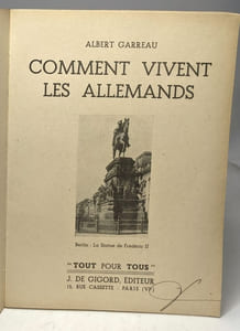 Comment vivent les Allemands / coll. tout pour tous