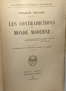 Les contradictions du monde moderne - bibliothèque politique et économique - 3e édition entièrement conforme à la première
