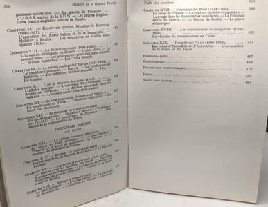 Histoire de la guerre froide (2 vol.) I. de la Révolution d'octobre à la guerre de Corée II. de la guerre de Corée à la crise des alliances 1950-1967