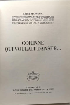 Corinne qui voulait danser. Saint-marcoux